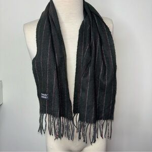 Vintage Christian Dior Scarf Stripe Cashmaire 12" x 48" Made in Japan  100% Acry